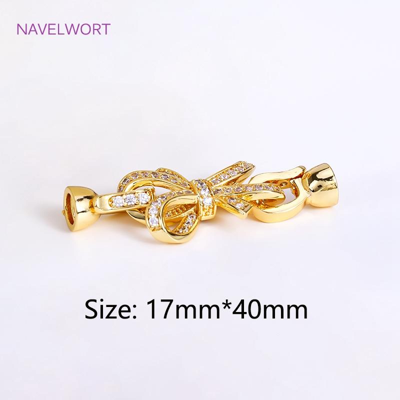 18K Gold Plated Pearl Clasp Connector,Clasps For Jewelry,Brass Fasteners Lock Clasp Accessories DIY Jewelry Making Supplies