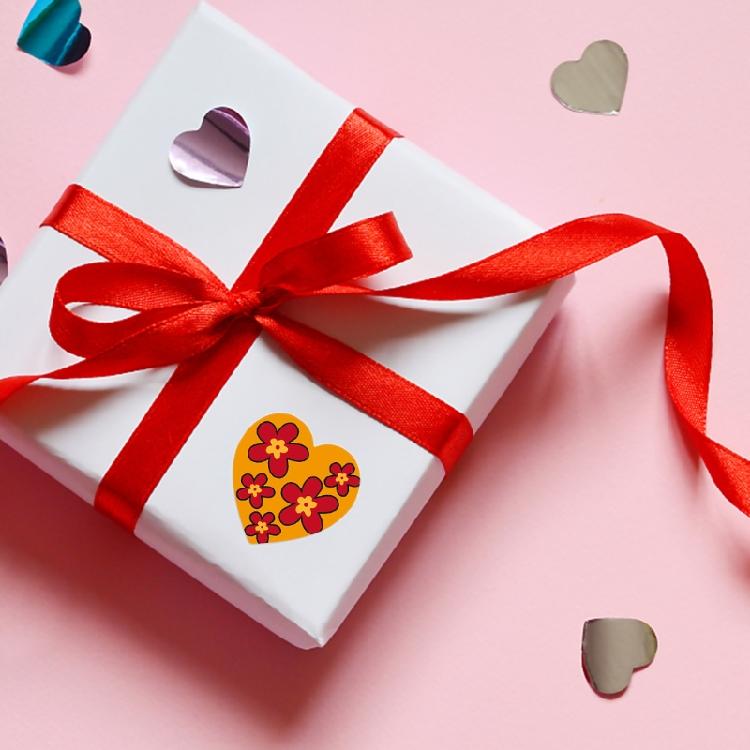 500 Pcs Multipurpose Heart Labels Valentine's Day Stickers Gift Wrapping Tags