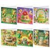 6pcs DIY Diamond Painting Greeting Card Set Diamond Art Greeting Cards Diamond Art Handmade Cards for Festivals and Celebrations