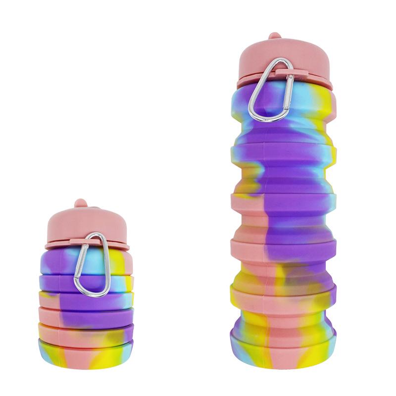 Portable Foldable Silicone Water Bottle - Outdoor Telescopic Camouflage Design