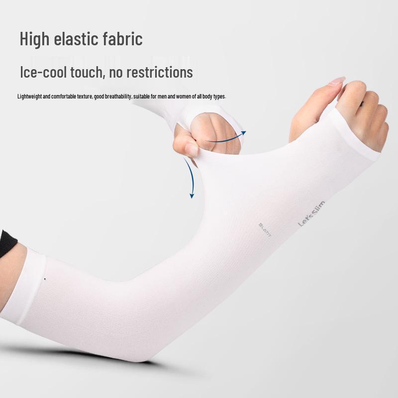 Ice Silk Sun Protection Sleeves: Anti-UV, Breathable & Unisex for Summer Outdoor Activities
