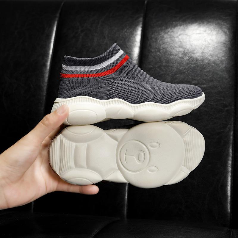 Four Seasons New Students Children's Knitted Socks Shoes Boys' Elastic Sports Casual Shoes Toddler Shoes
