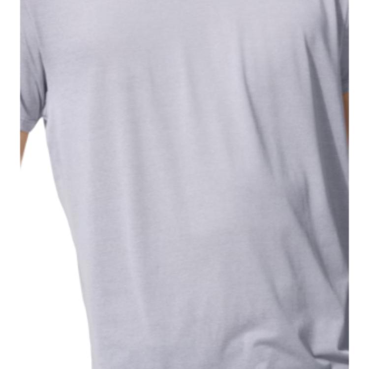UNIQLO Solid Color Crew Neck Short Sleeve Pullover T-Shirt Men tops Light-Gray 454312-02