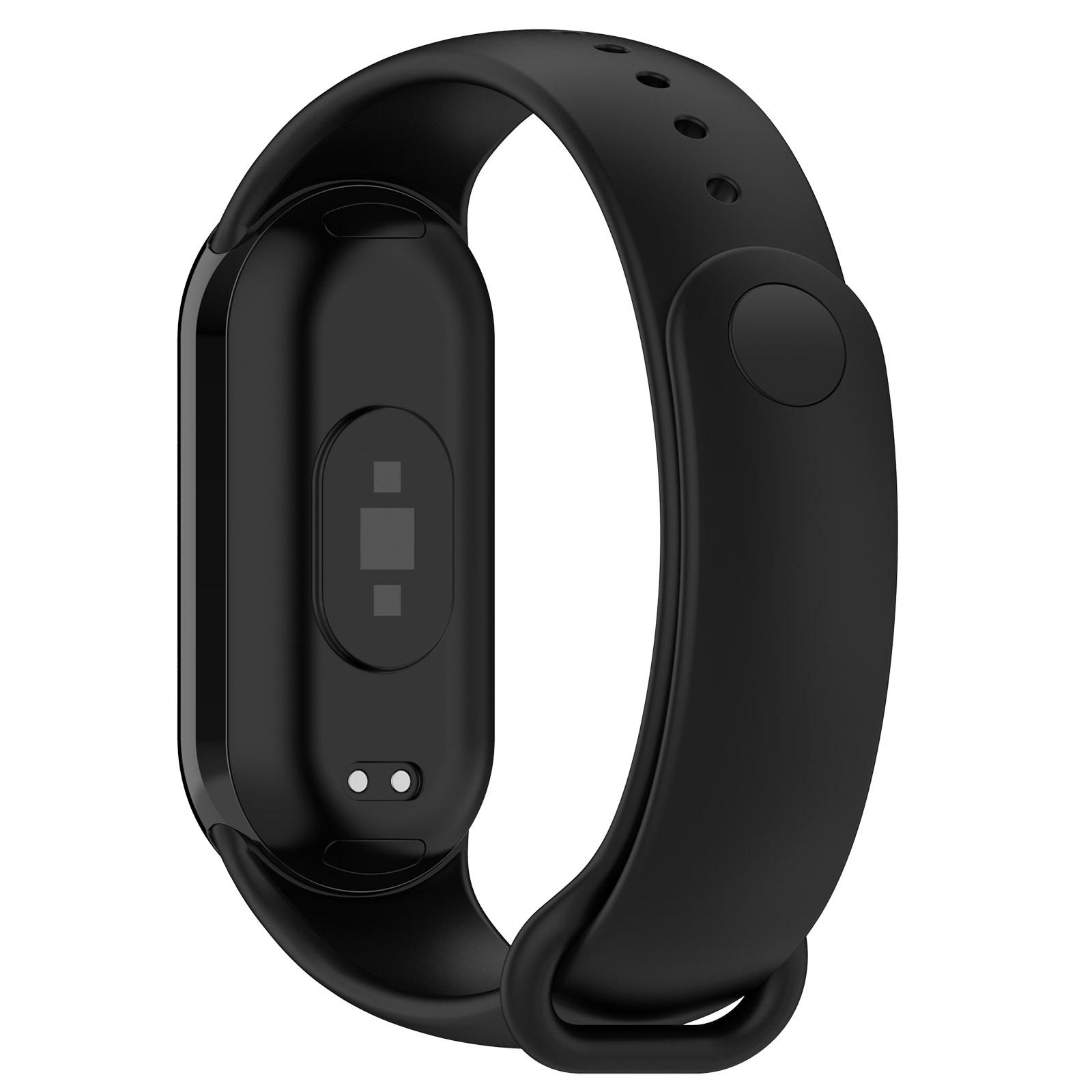 

Для Xiaomi Smart Band 9 NFC/9/8 NFC/8 Силіконовий ремінець для годинника Браслет з нержавіючим сталевим з єднувачем Black