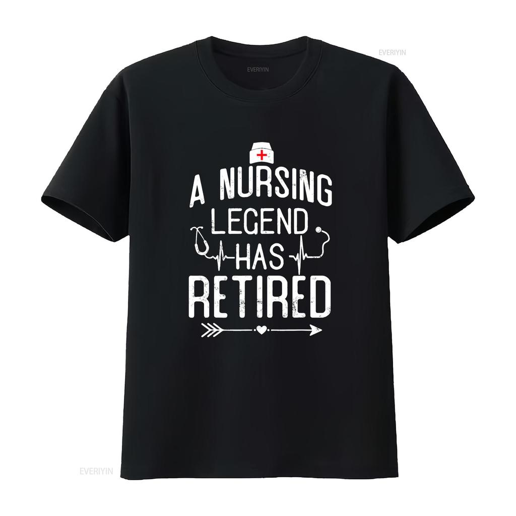 Krankenschwester Pflegende Legende Ist In Rente Gegangen Lustiges Ruhestandskrankenschwester T-Shirt vintage Gewaschen Leicht Bequem Dehnbar Stilvoll Grafik