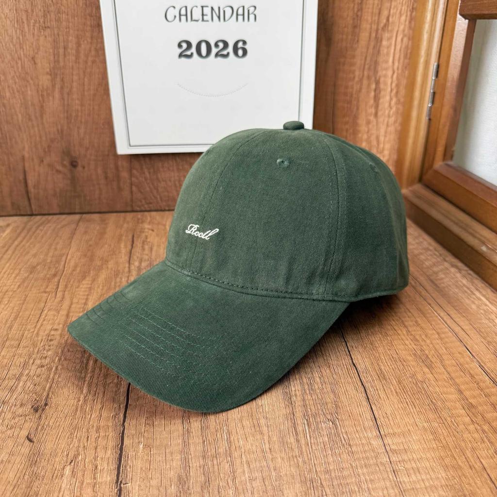 Retro Texture Washed Cotton Soft Top Cap Simple Small Letter Embroidered Baseball Cap Men and Women Daily Shopping Autumn and Winter