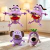 YanQing Cartoon Purple Dog Plush Toys Cute Animals Crazy Dog Fluffy Dolls Kawaii Dog Stuffes Toy Plushie Birthday Gifts