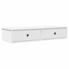 VidaXL Wall Shelf and Drawers White 100x37.5x19cm Engineered Wood 859959