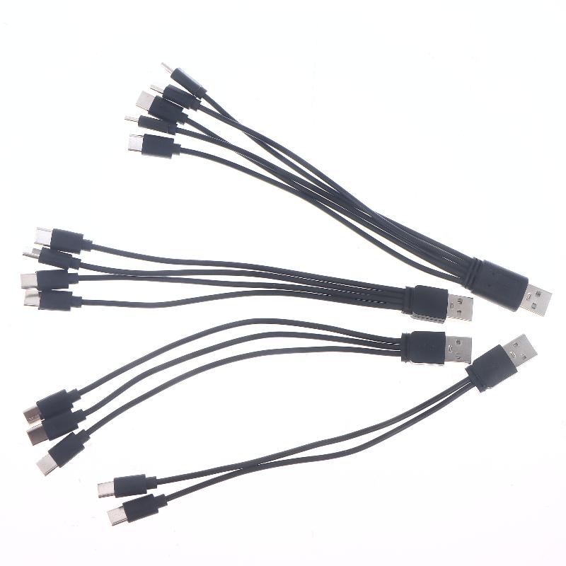 1/2Pcs 20Cm Usb To Type-C Splitter Adapter Cable 2/3/4/5 Port Usb C Splitter Cable Usb To Type C Multiple Charging Cable