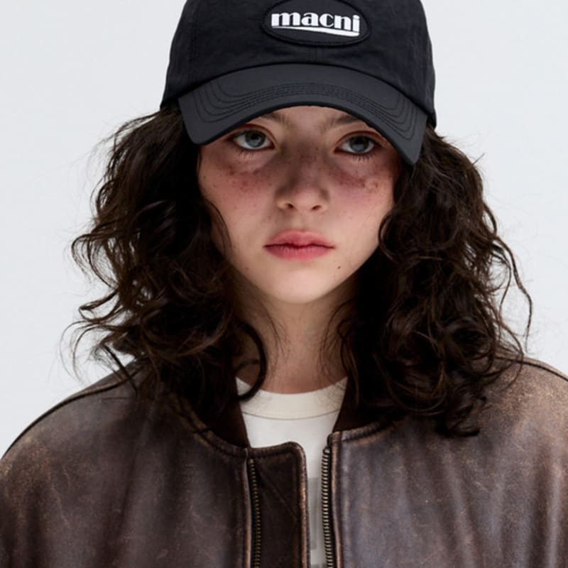 

macni LOGO PATCH NYLON DEEP CAP_BLACK BLACK_FREE
