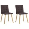 VidaXL Dining Chairs Set of 2 Dark Brown Fabric, Dining Chair, Kitchen Chair, Accent Chair, Chair, Chair of 4101072