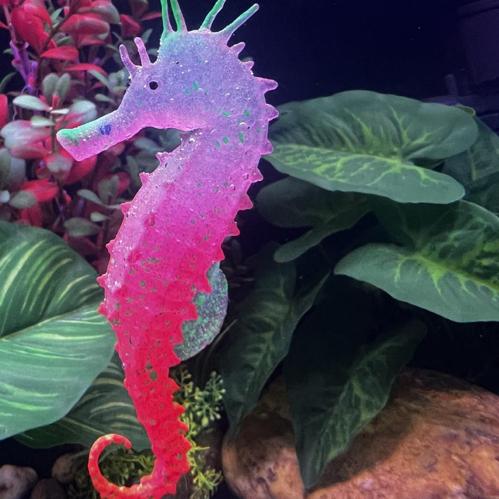 Simulated Luminous Seahorse Fish Tank Decoration, Fake Fish Ornaments, Aquarium Ocean Floor Decoration