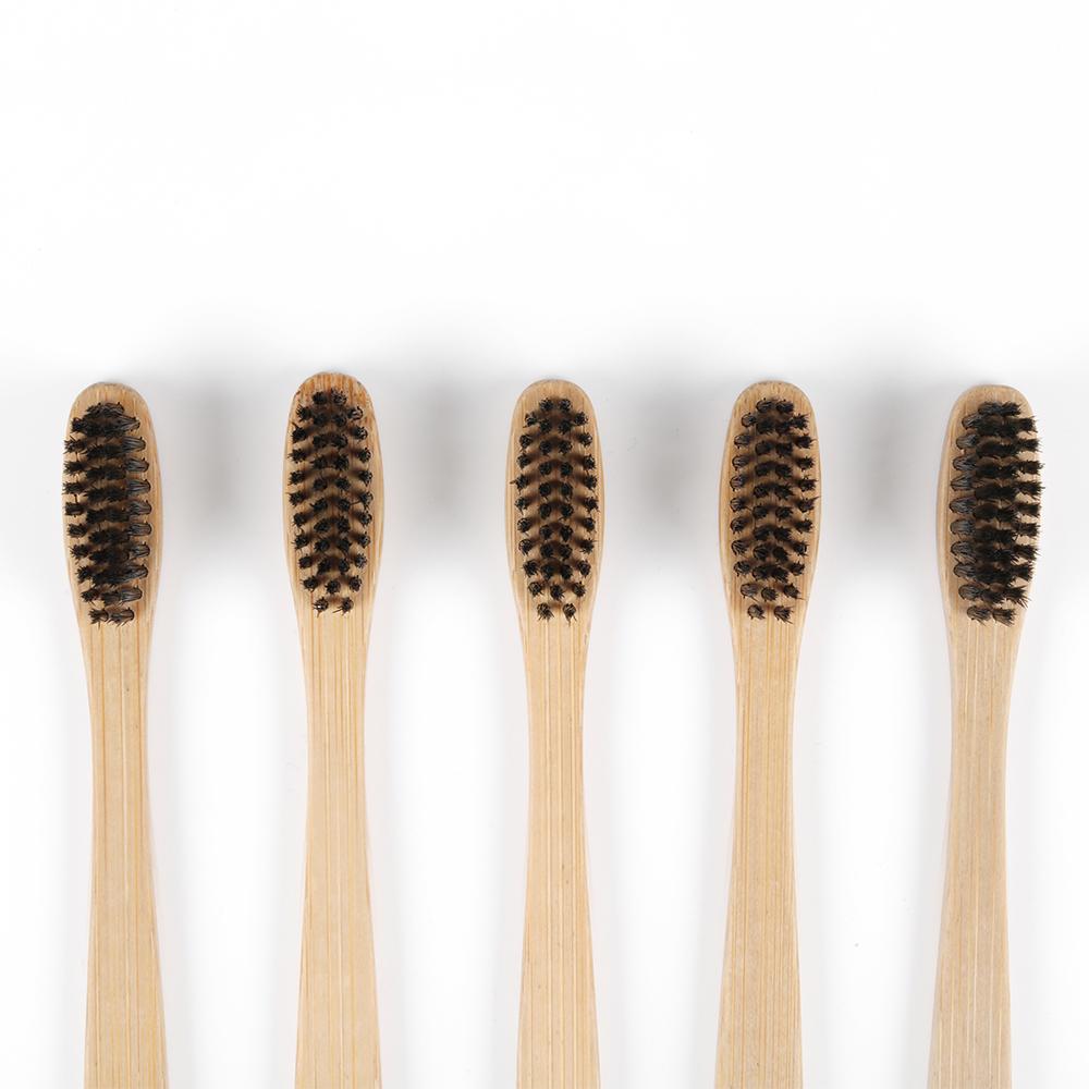 Glorysmile Biodegradable Eco Friendly Black Soft Bamboo Tooth Brush Charcoal Bamboo Toothbrush