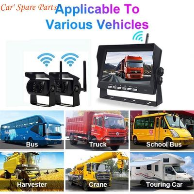 Y4UA 7 Inch Wireless Parking Assistance Rear View Camera Truck Bus Trailer Excavator