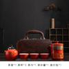 Travel tea set, portable car Kung Fu tea brewing teapot, complete set of homestay tea cup gift box, outdoor camping