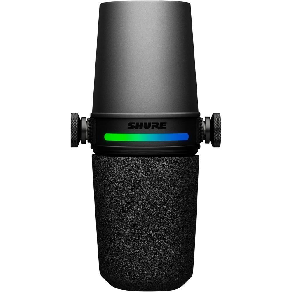 Shure Mv7i Dynamic Microphone   Audio Interface Black  2 Channel Support Maximum