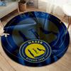 Al-Nassr FC Runder Teppich, Teppich für Wohnzimmer Schlafzimmer Sofa Spielzimmer Dekoration, Rutschfeste Fußmatte