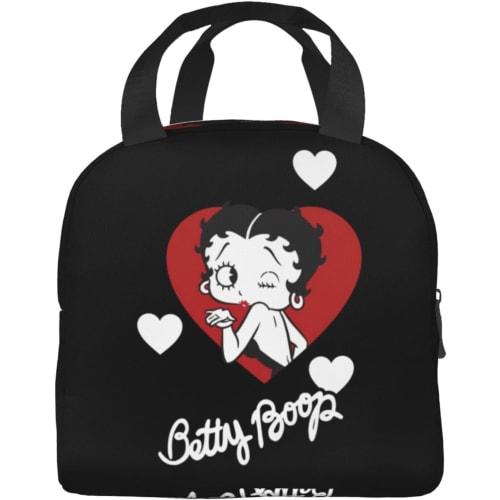 Asamike Lunch Bag, Cute and Stylish Betty Boop Lunch Box with Pockets, Insulated and Insulated, Perfect for Commuting, School, Picnics, and More. Unis