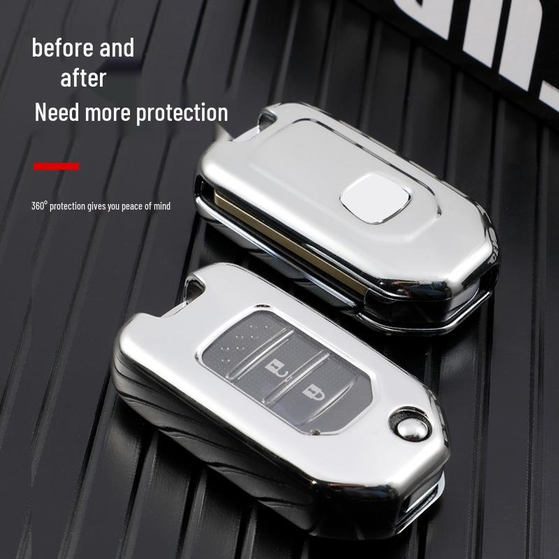 Honda Key Case for Civic XRV Accord 9.5th Gen, Vezel, Spirior - Folding Shell with Buckle