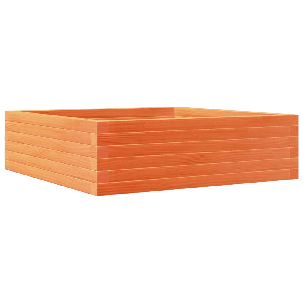 Plant Box Wax Brown 80x80x23 cm Solid Pine Wood