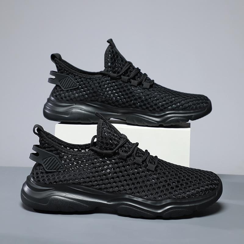 Lightweight comfortable casual shoes mesh surface breathable hollow sneakers 2024 new men's fashion soft sole fashion shoes