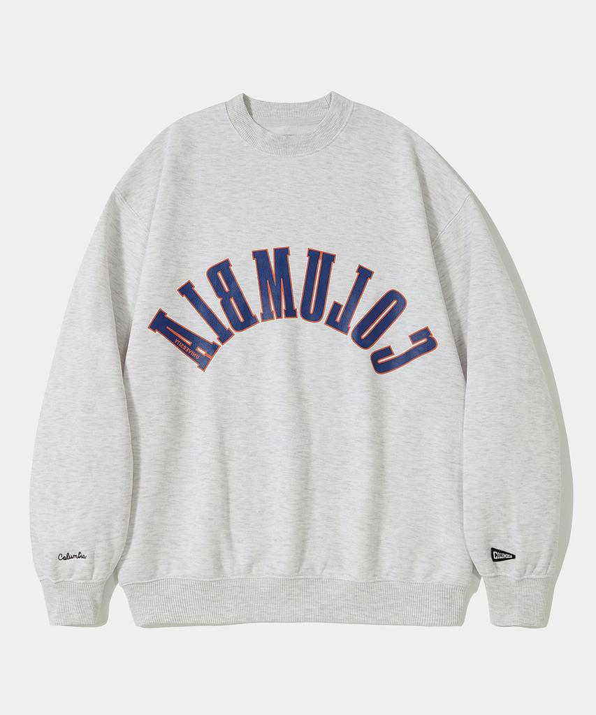 COLUMBIA UNIVERSITY Reverse Arch Fleece Crew Neck_Light Melange