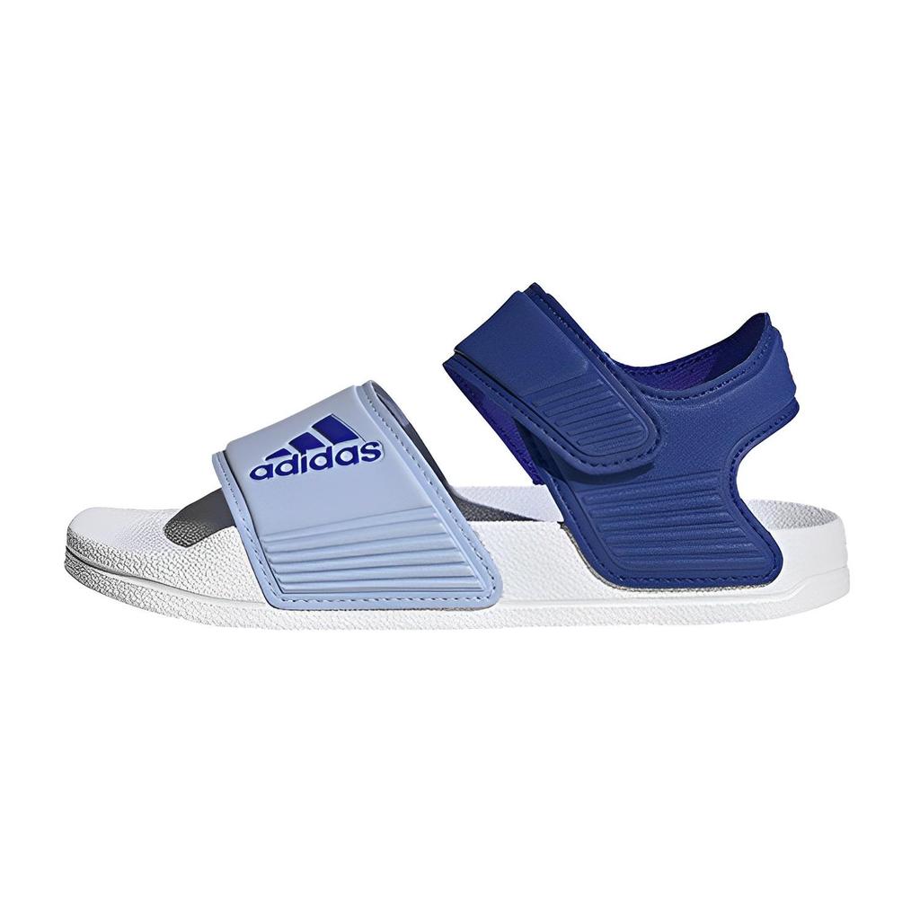 Adidas Adilette Slip Resistant Abrasion Resistant Sandal Blue White Kids' H06444