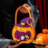Felt Gift Bag Decorative Pumpkin Trick Or Treat Bag Spider Decorative Handbag Eye-Catching Halloween Candy Bag For Halloween