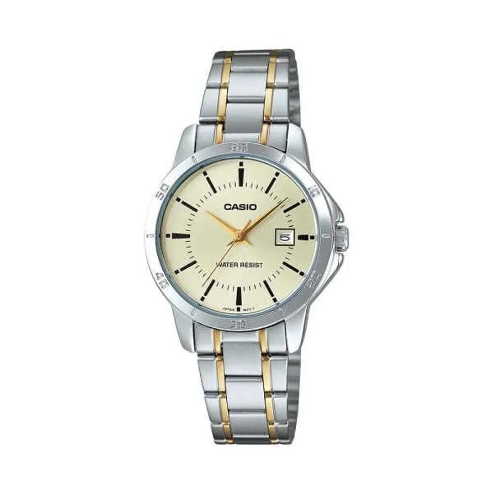 [Cio] LTP-V004SG-9A Standard Analog Women s Two-Tone Metal Watch