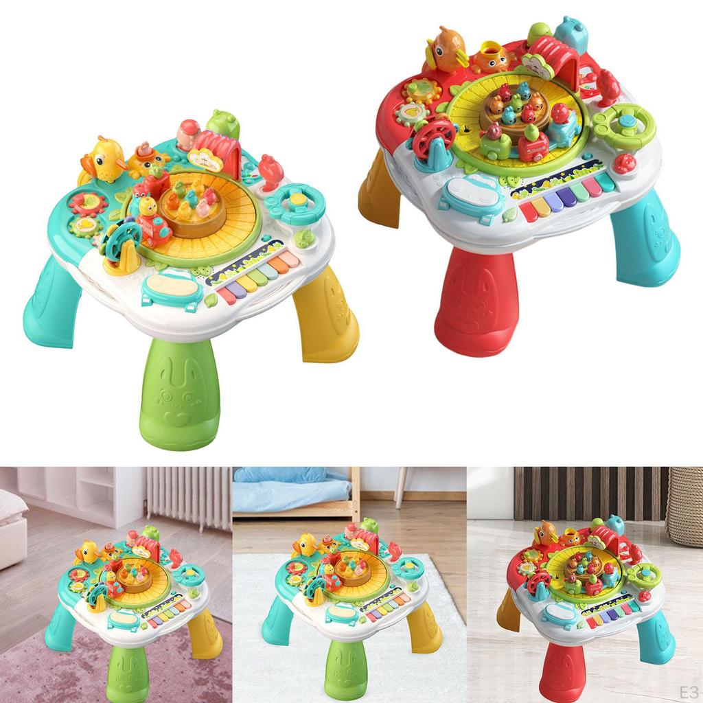 Interactive Music Study Table for Toddlers - Educational Toy with Lights and Sounds