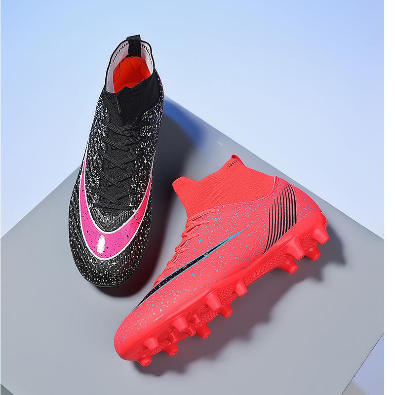 

football shoes men s high-top students game training long spikes broken nails sports shoes 46