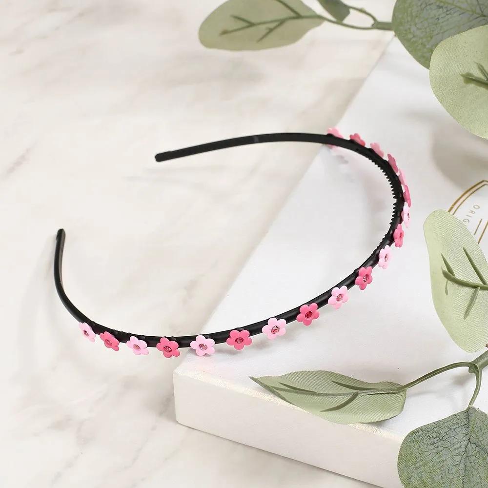 Handmade Headband Daily Headband Angel Scrunchie Cubic Flower Pink