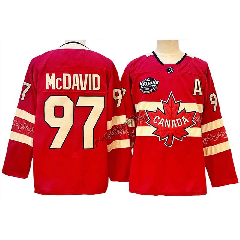 Vintage Ice Hockey Jersey Canada Team Retro Embroidered Practice Shirt Mens Cotton Blend Sportswear Training Fan Wear