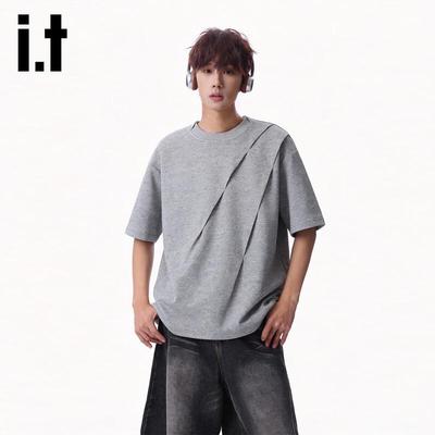 Izzueit Men's Loose-Fit Crew Neck T-Shirt