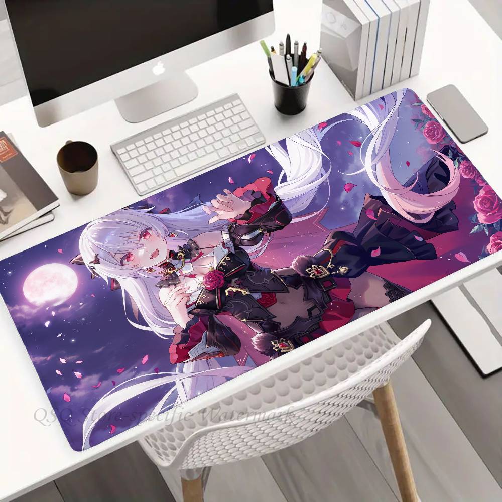 Theresa Apocalypse H-Honkai Impact 3 ANIME Mousepad Non-slip Suitable For Office Computers Laptops E-sports Game Desk Mats XXL