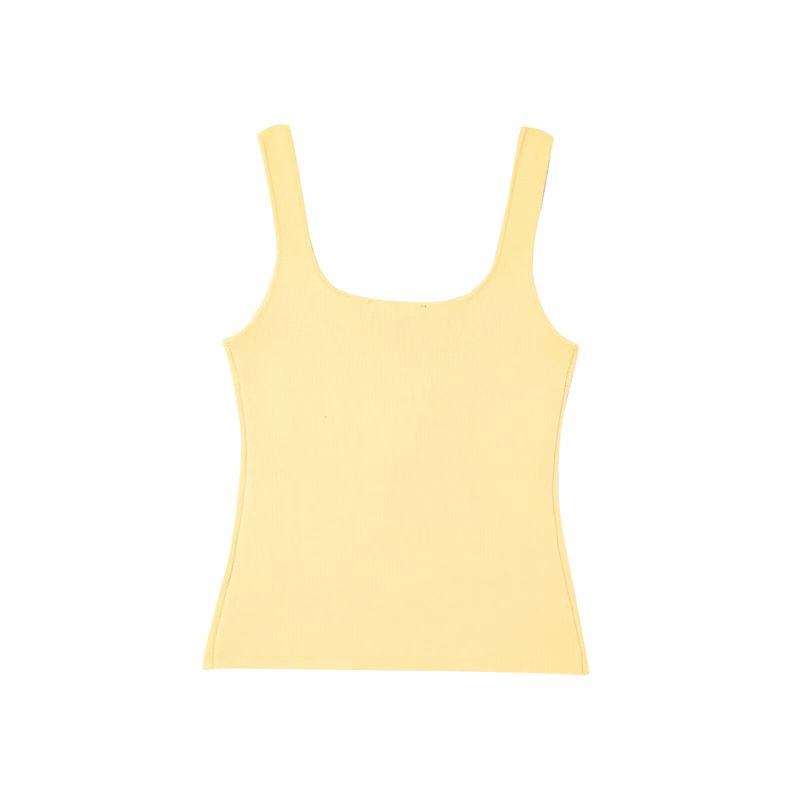 Za Spring New Arrivals Women's Clothing Zr European and American Style Plain Knit Corset-Style Round Neck Strap Top 5536038