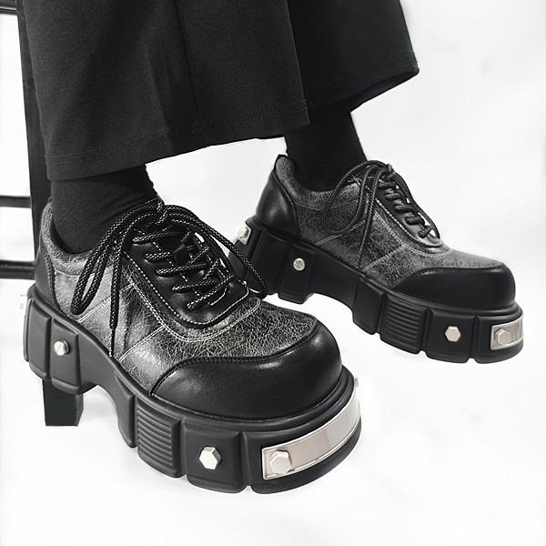 Fashion Best - Selling Gothic Platform Shoes | Premium Textured Leather Footwear