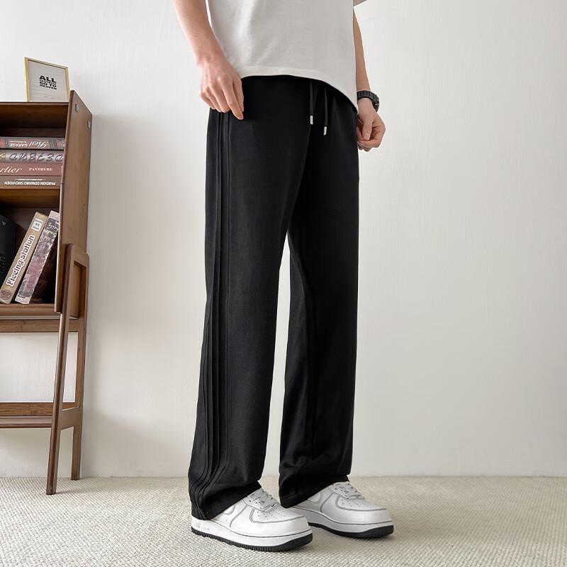 Yalu Men's Line-Cut Cotton Blend Casual Sweatpants