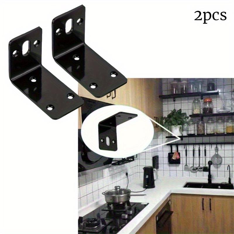 

2 шт. Утолщенные угловые кронштейны 90 градусов L-образные угловые кронштейны Сверхпрочные широкие металлические угловые скобы Полка