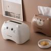 Cartoon Tissue Box Cute Little Bear and Kitten Design Creative Portable Lightweight Dining Table Storage Box Tissue Paper Box