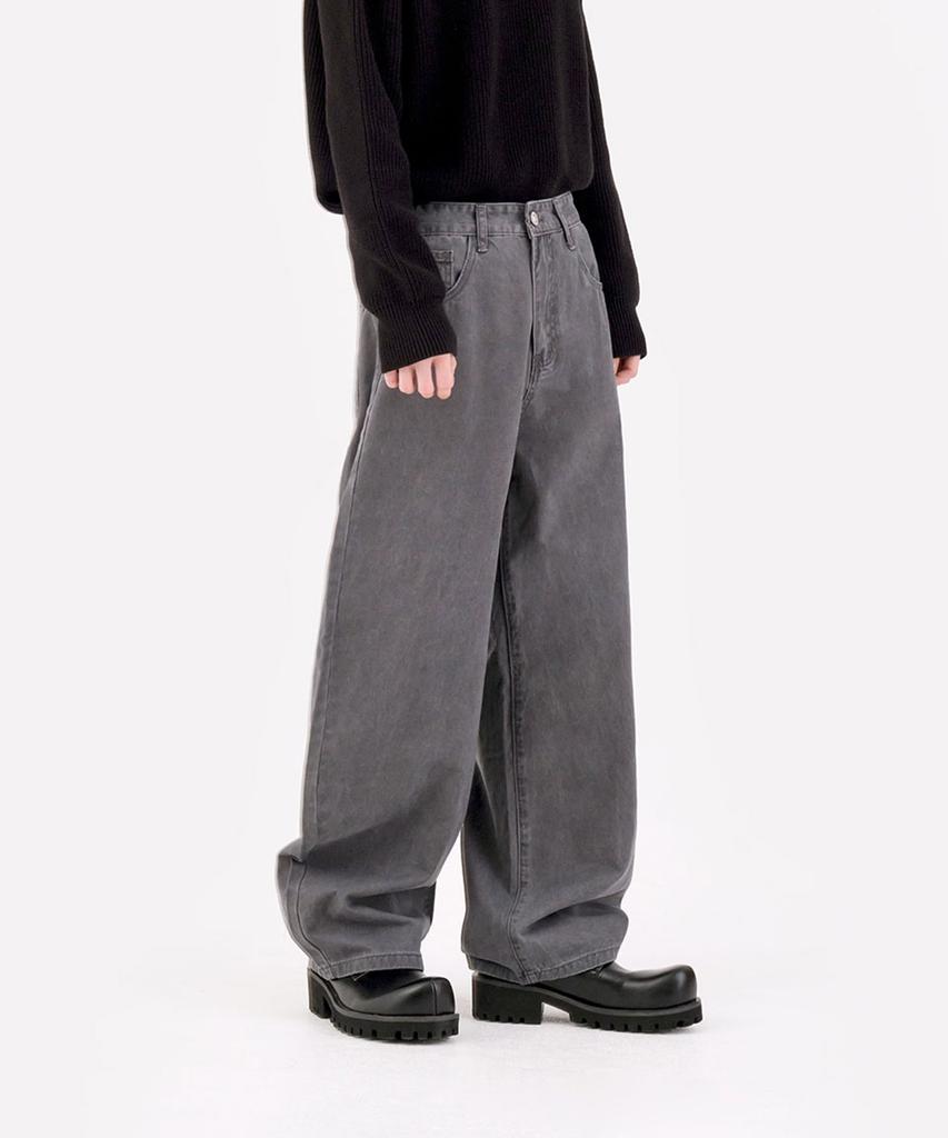 Dideobeulyueseui Balloon Fit Cotton Pants (Gray)