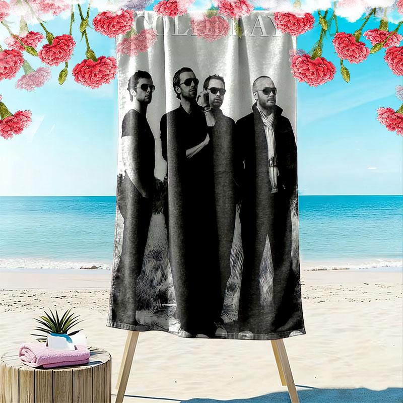 Coldplay Beach Towel, Large Soft Quick Dry Towel for Beach Camping Swimming
