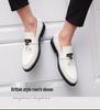 Men's Autumn Glossy Leather Slip-On Casual Shoes, British Style