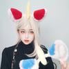 High Elasticity Plush Headbands Featuring Cute Mythical Ears Face Washing Soft Material Sensitive Skin Friendly