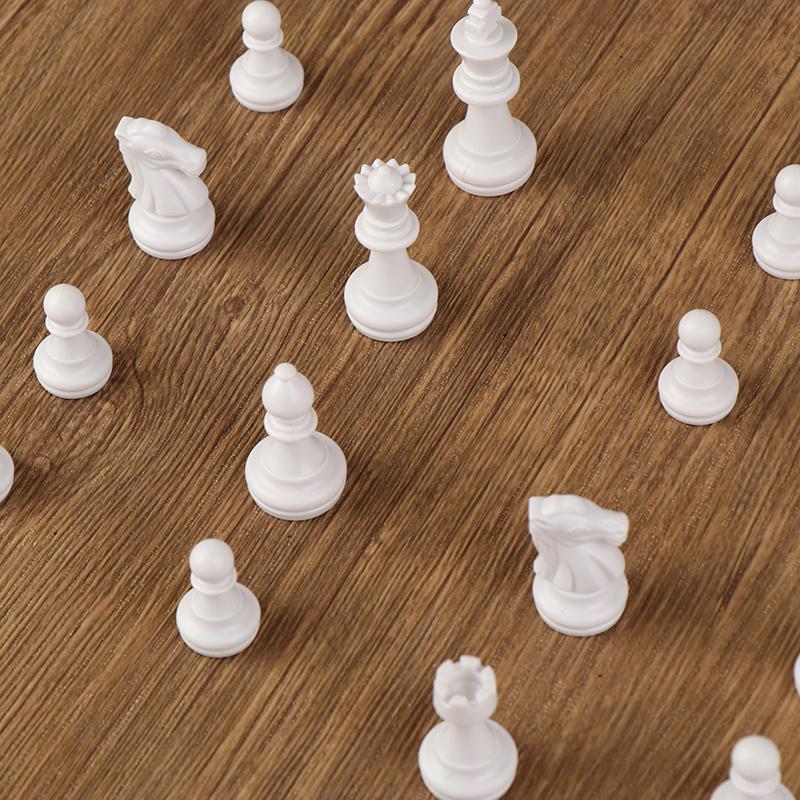 1Set 32Piese Set de Șah Plastic Material Ps Albastru și Alb Jocuri de Șah Medievale Pentru Adulți Piese de Șah de Călătorie Jocuri Jucării pentru Copii