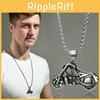Stylish Motorcycle Pendant Necklace For Men And Women In Trendy Hip Hop Design