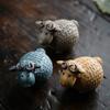 Chinese Yixing Purple Clay Tea Pet Lucky Sheep Statue Tea Figurine Ornaments Handmade Sculpture Crafts Home Tea Set Decoration