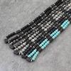 Noter Men Necklace Stainless Steel Buckle Natural Lava Turquoises Onyx Healing Collar Outdoor Cool Riding Neck Accessories Homme