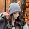 Pile hat women's autumn and winter crimping cold hat retro winter warm knitted hat