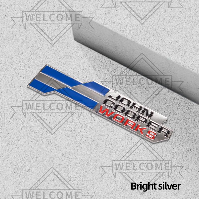 3D Car Stickers John Cooper Works Grille Emblem Auto Body Badge Trunk Decal For Mini Cooper S ONE J01 U25 F57 R53 R55 R56 R58